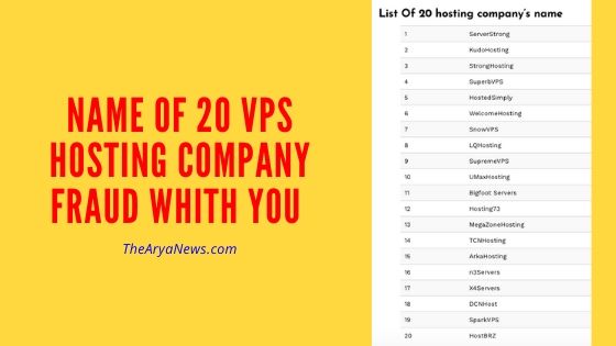 Why 20 VPS Hosting Company Scam with you